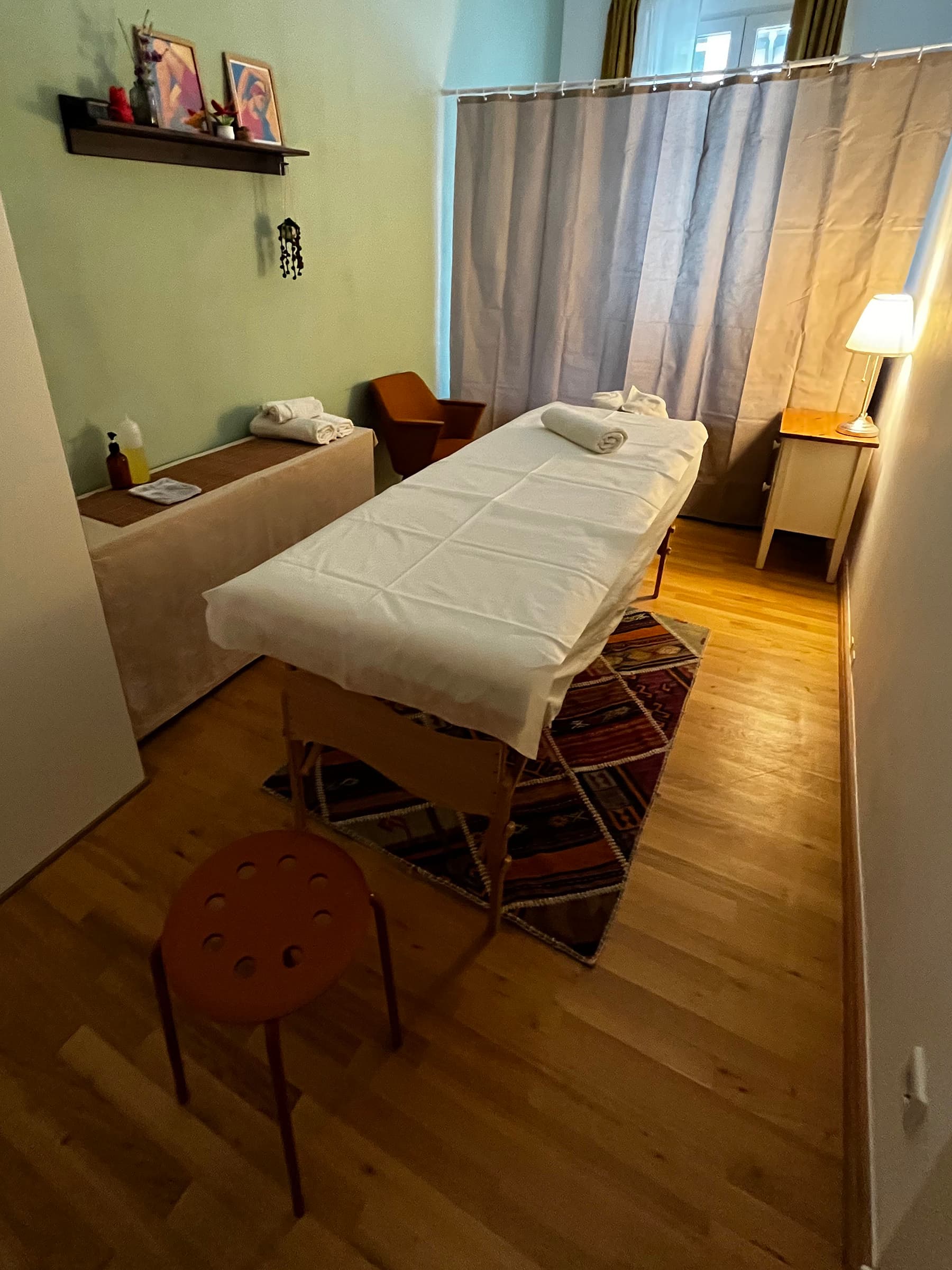The massage space at Lera Massage, Berlin